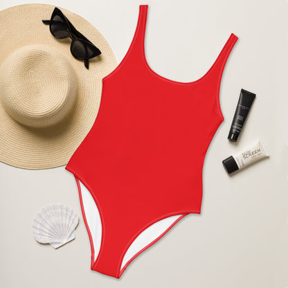 Women's Red Buttery Soft Swimsuit With UPF 50+