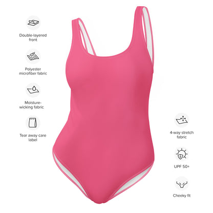 Women's Pink Buttery Soft Swimsuit With UPF 50+