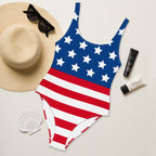 Women's Patriotic USA Flag Buttery Soft Swimsuit With UPF 50+