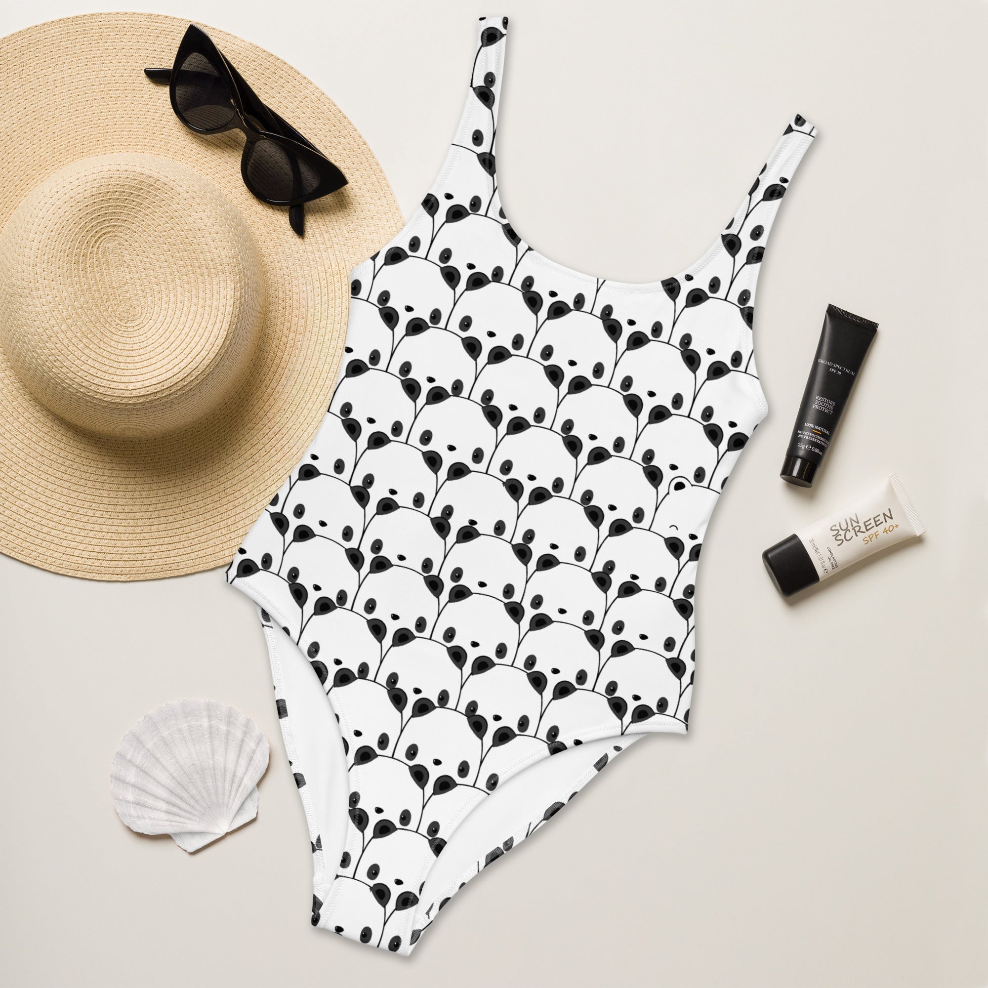 Women's Panda Buttery Soft Swimsuit With UPF 50+