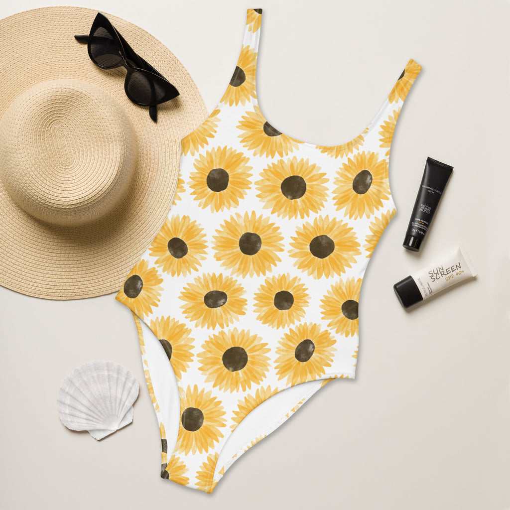 Women's Sunflower Buttery Soft Swimsuit With UPF 50+