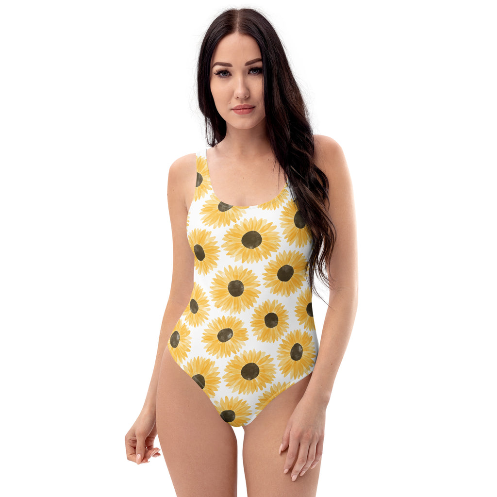 Women's Sunflower Buttery Soft Swimsuit With UPF 50+