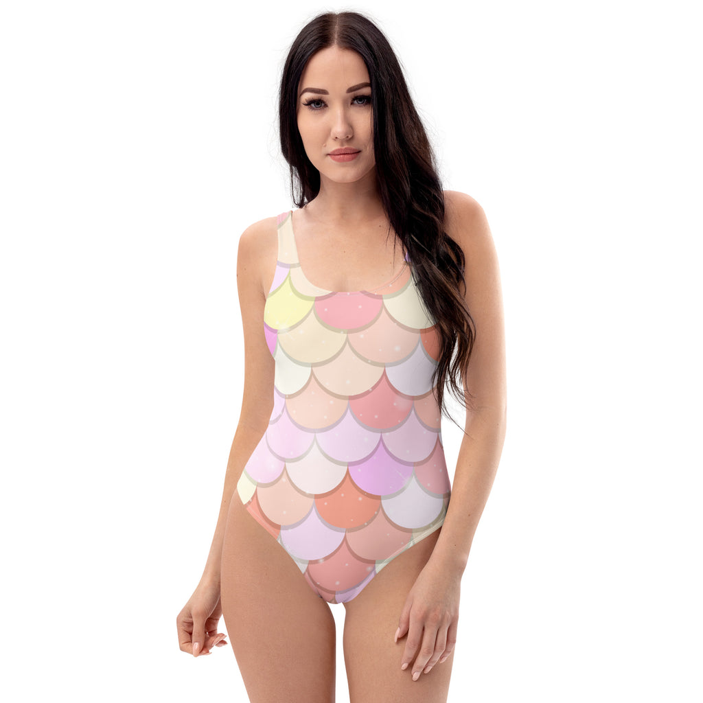 Women's Pink Mermaid Buttery Soft Swimsuit With UPF 50+