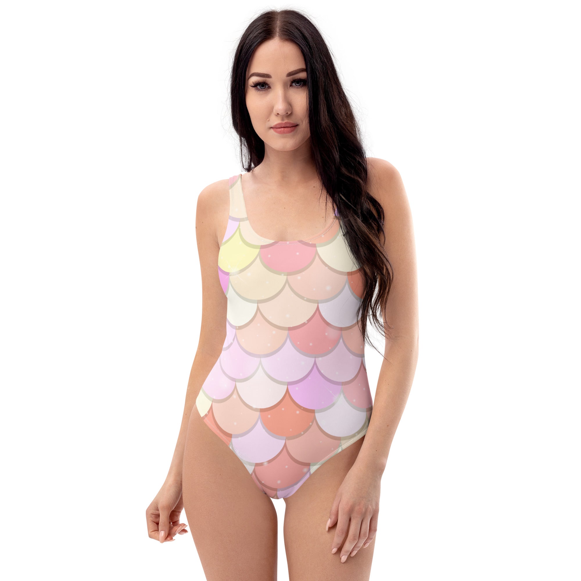 Women's Pink Mermaid Buttery Soft Swimsuit With UPF 50+