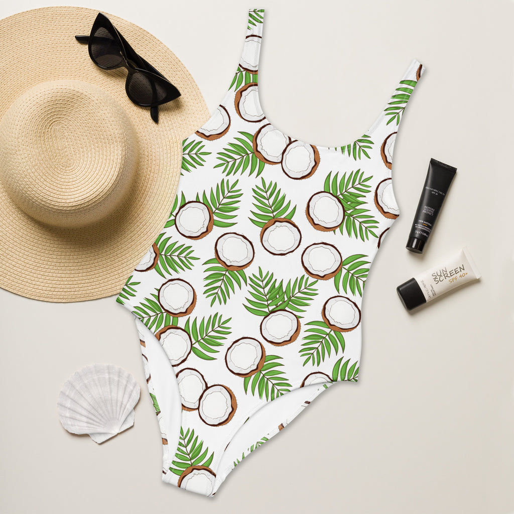 Women's Coconut & Palm Buttery Soft Swimsuit With UPF 50+