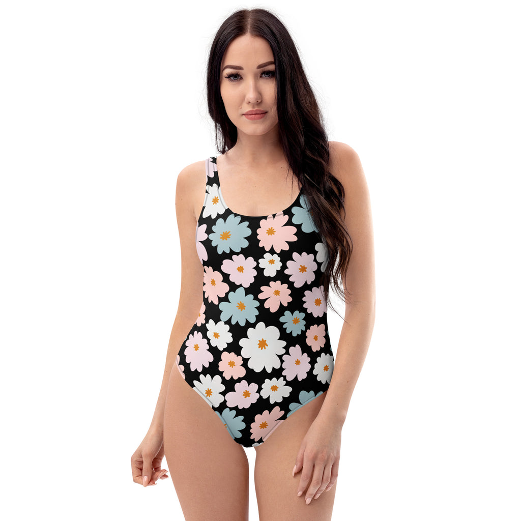 Women's Retro Floral Buttery Soft Swimsuit With UPF 50+