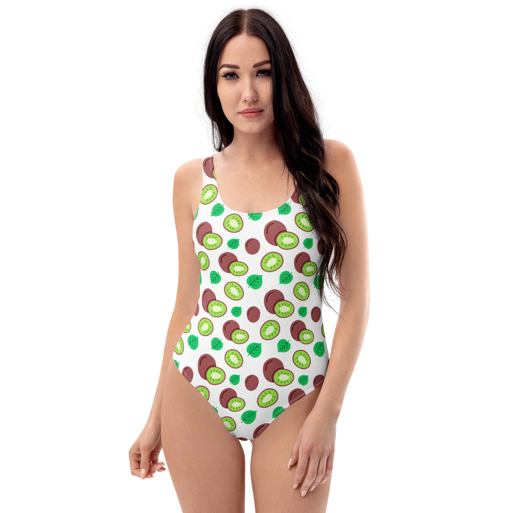 Women's Tropical Kiwi Fruit Buttery Soft Swimsuit With UPF 50+