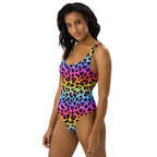 Women's Rainbow Leopard Buttery Soft Swimsuit With UPF 50+