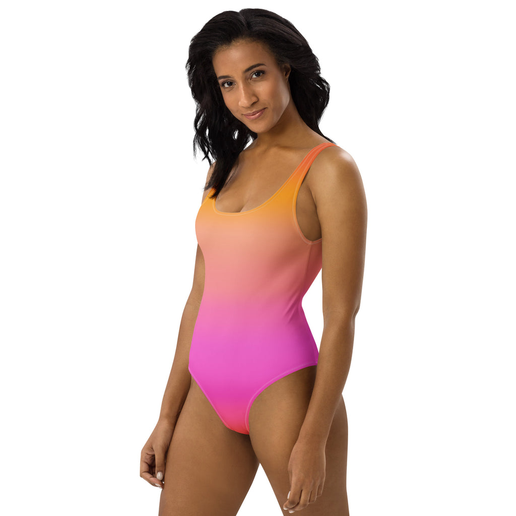 Women's Sunset Ombre Buttery Soft Swimsuit With UPF 50+