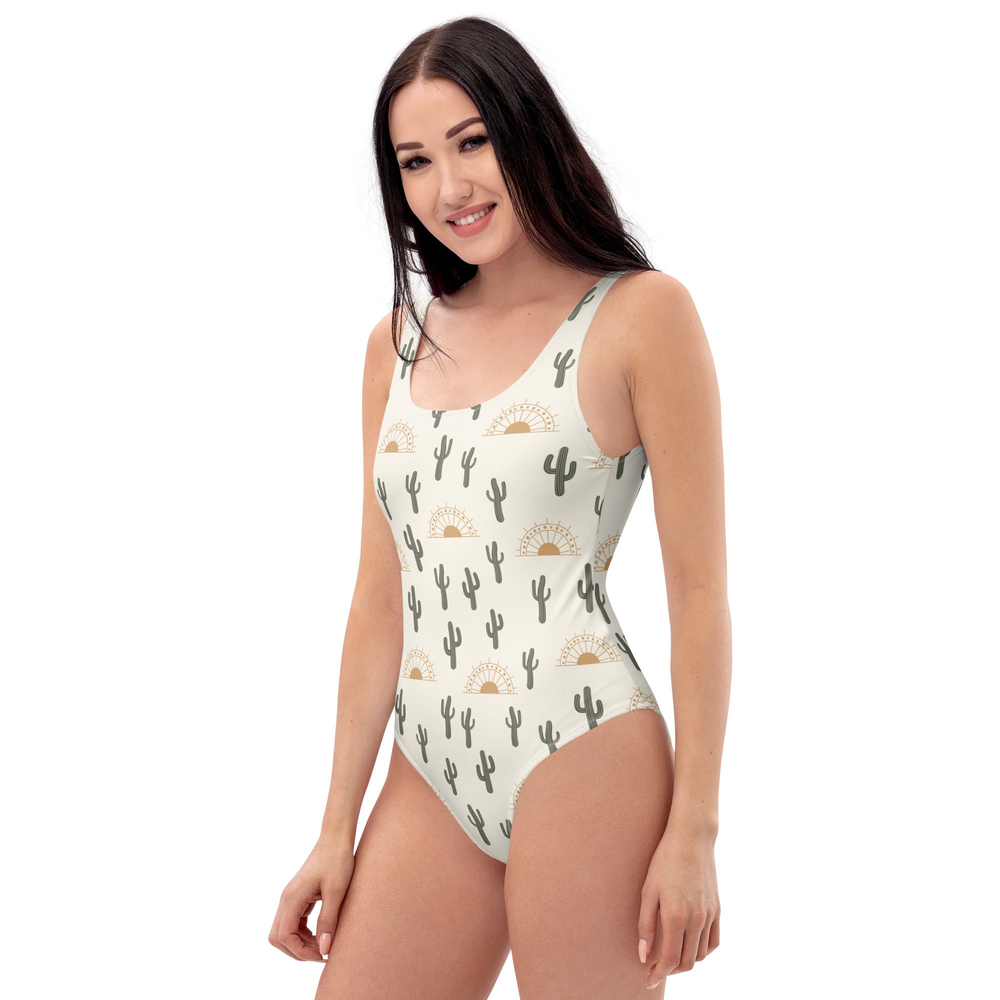 Women's Desert Cactus Sunrise Buttery Soft Swimsuit With UPF 50+