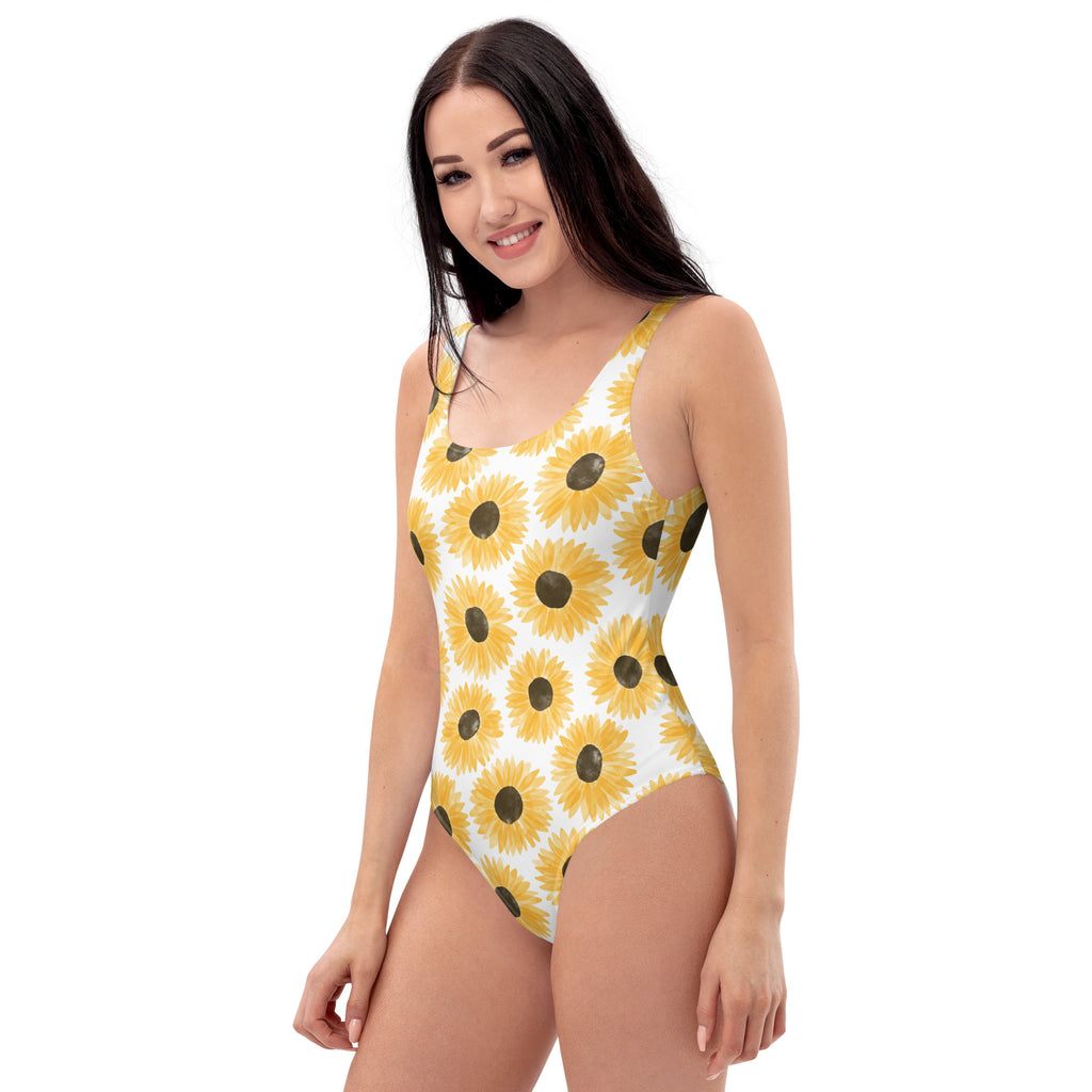 Women's Sunflower Buttery Soft Swimsuit With UPF 50+