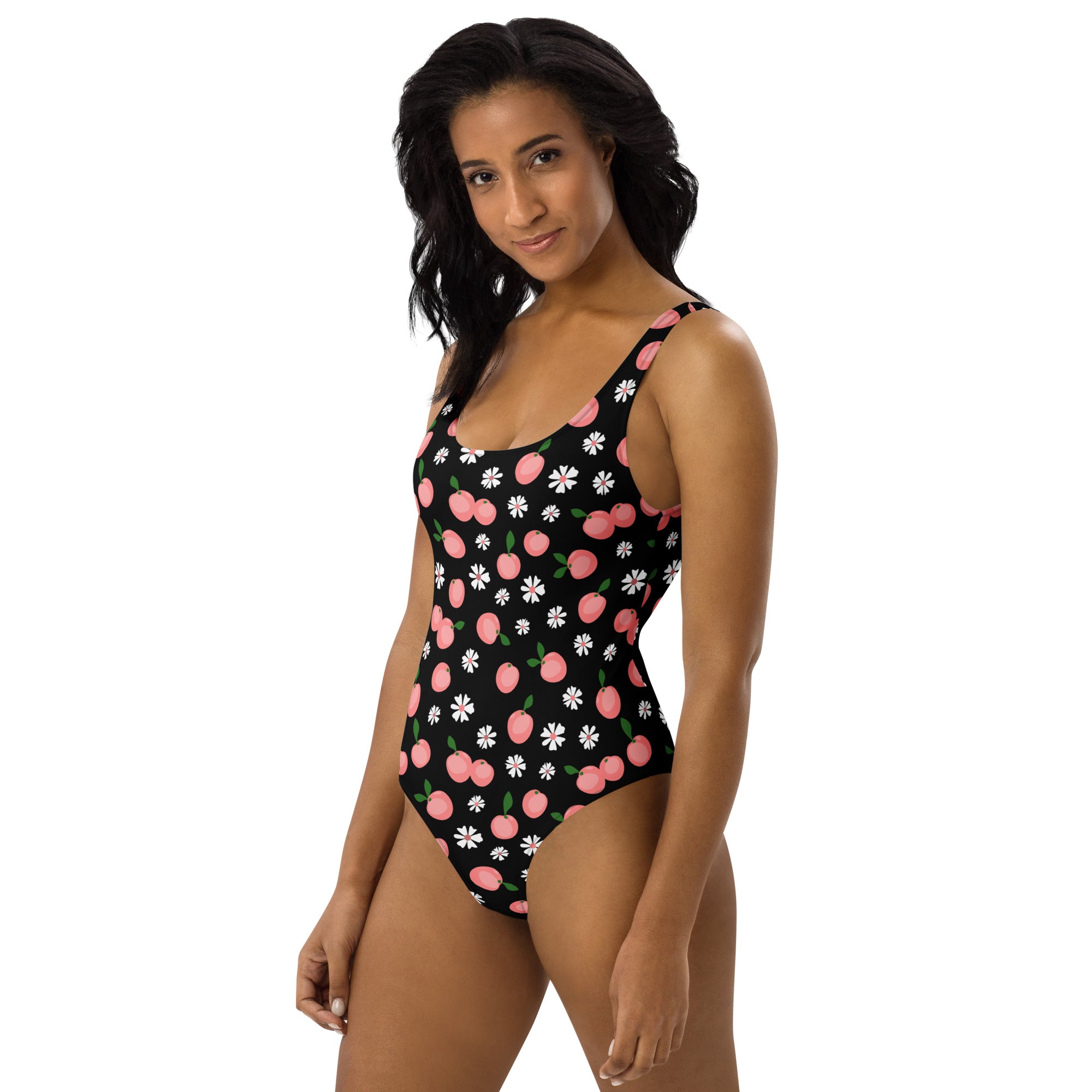 Women's Peach & Daisy Buttery Soft Swimsuit With UPF 50+