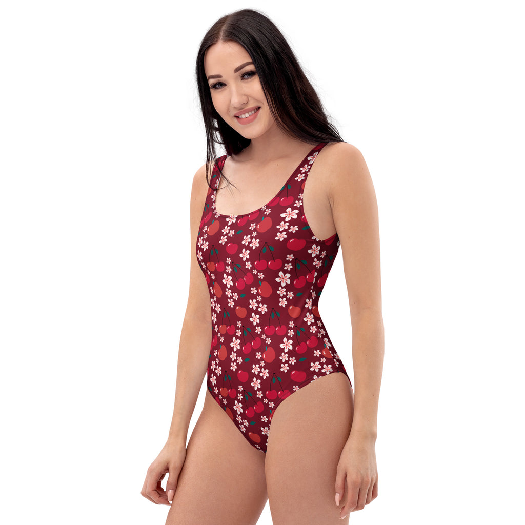 Women's Cherry Blossom Buttery Soft Swimsuit With UPF 50+