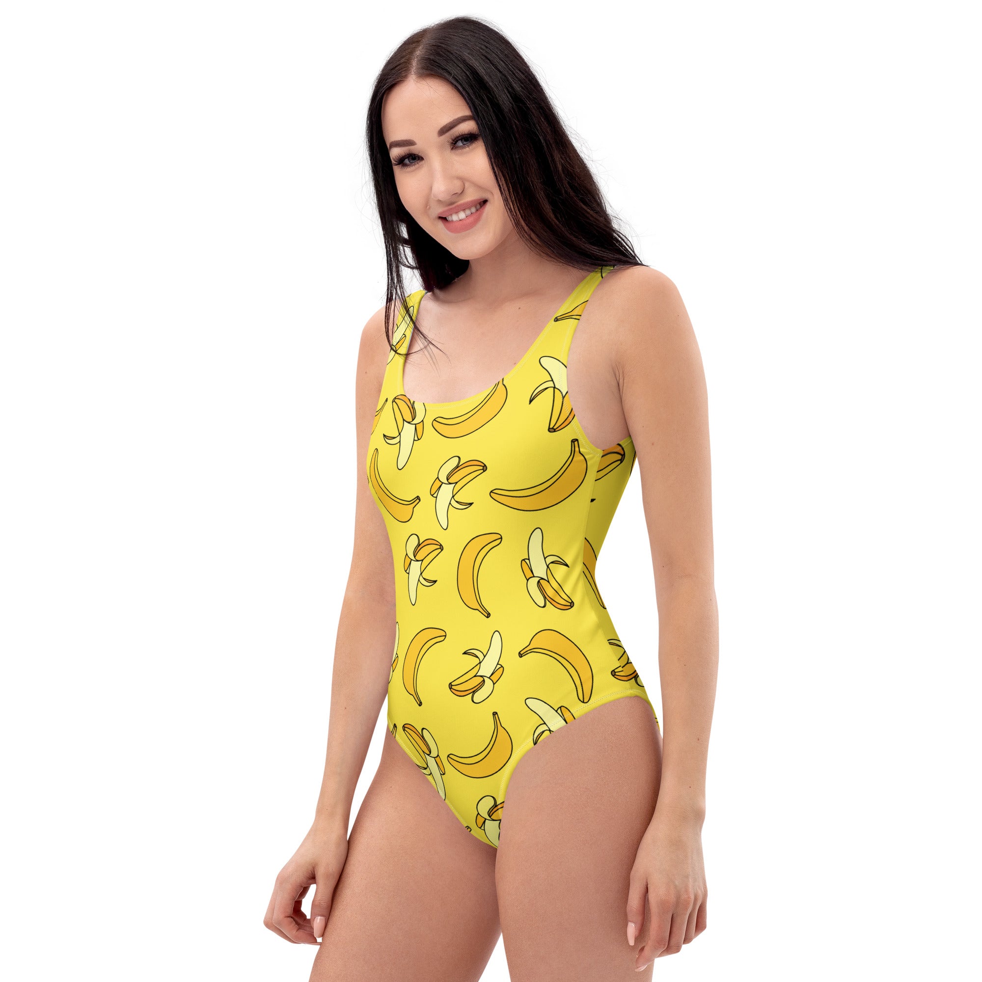 Women's Yellow Banana Buttery Soft Swimsuit With UPF 50+