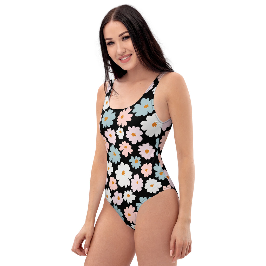 Women's Retro Floral Buttery Soft Swimsuit With UPF 50+