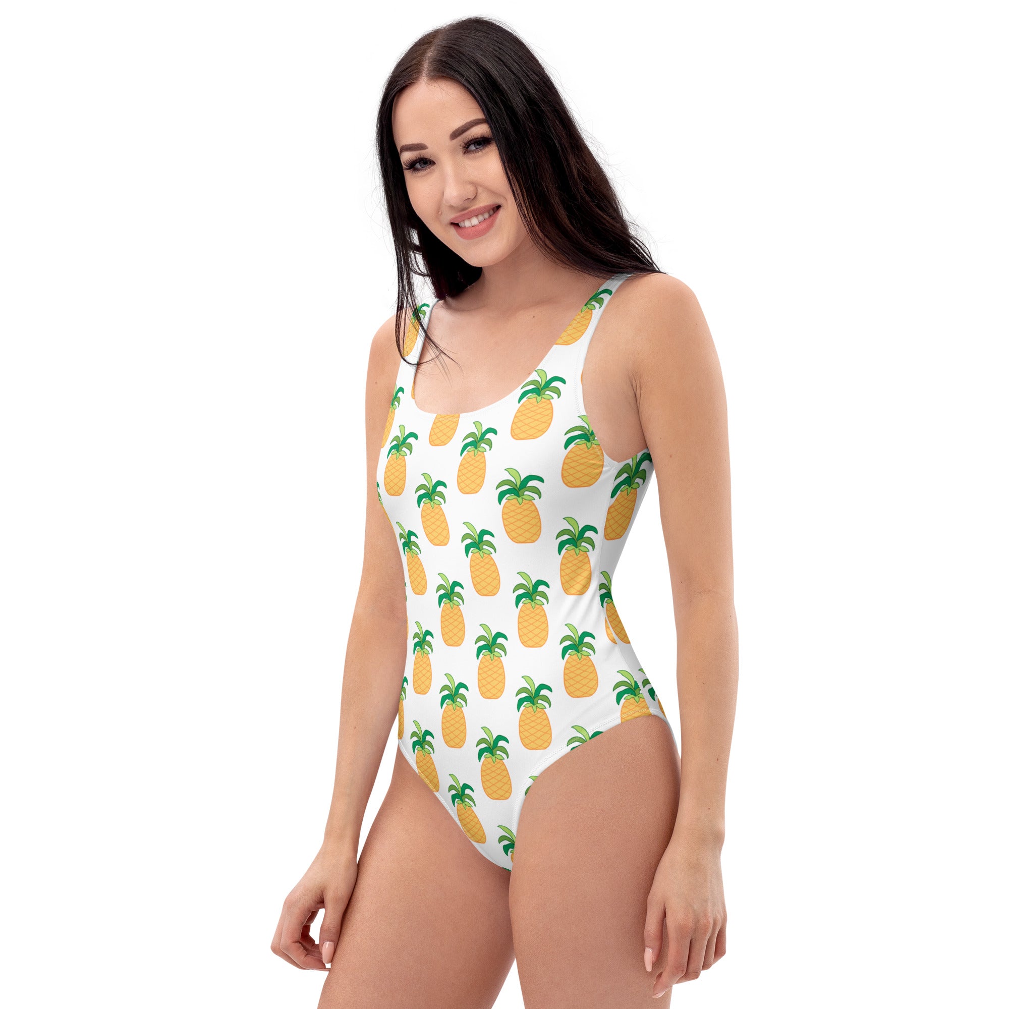 Women's Tropical Pineapple Fruit Buttery Soft Swimsuit With UPF 50+
