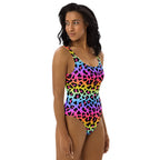 Women's Rainbow Leopard Buttery Soft Swimsuit With UPF 50+