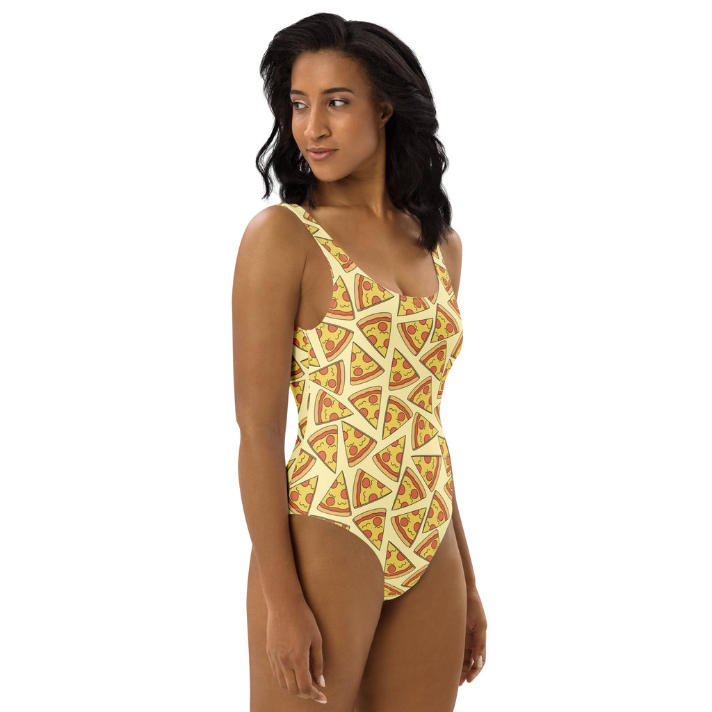 Women's Pizza Slice Buttery Soft Swimsuit With UPF 50+