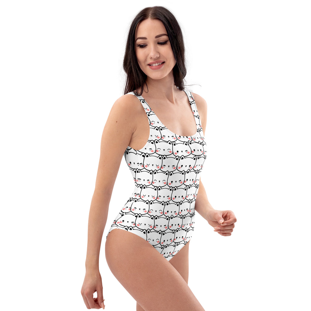 Women's Cute Cat Buttery Soft Swimsuit With UPF 50+