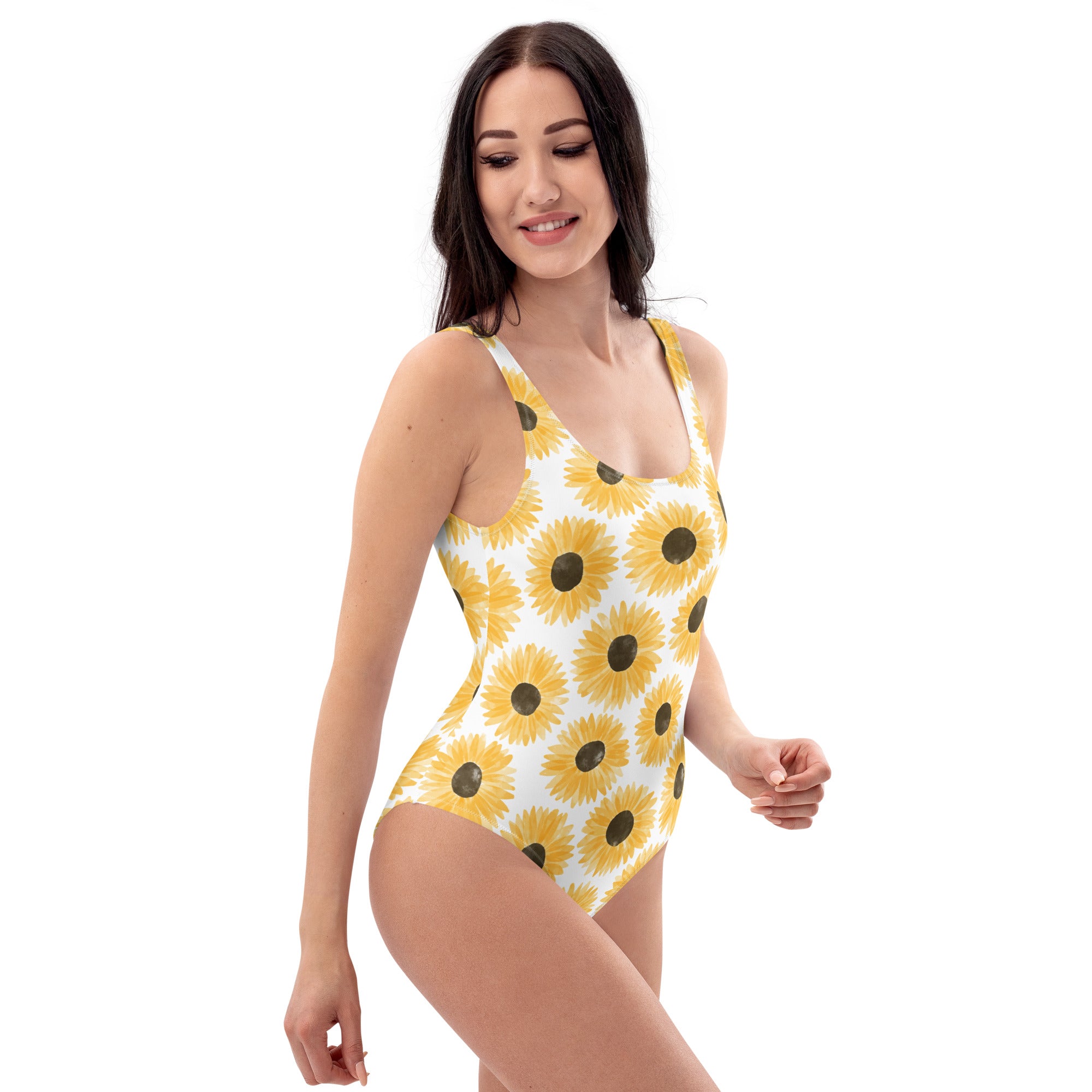 Women's Sunflower Buttery Soft Swimsuit With UPF 50+