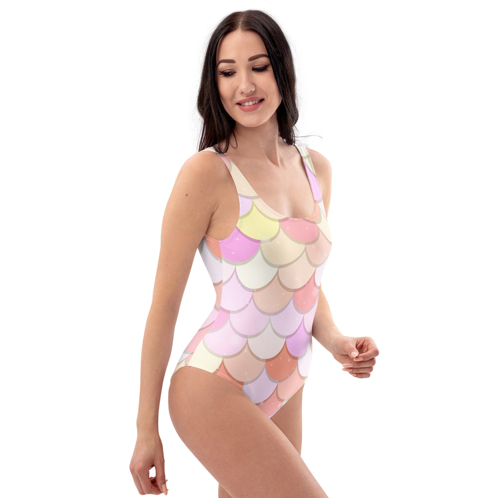 Women's Pink Mermaid Buttery Soft Swimsuit With UPF 50+
