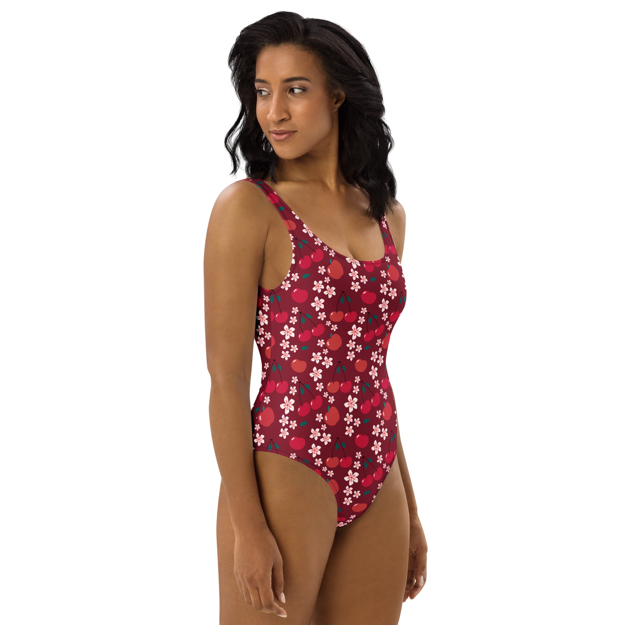 Women's Cherry Blossom Buttery Soft Swimsuit With UPF 50+