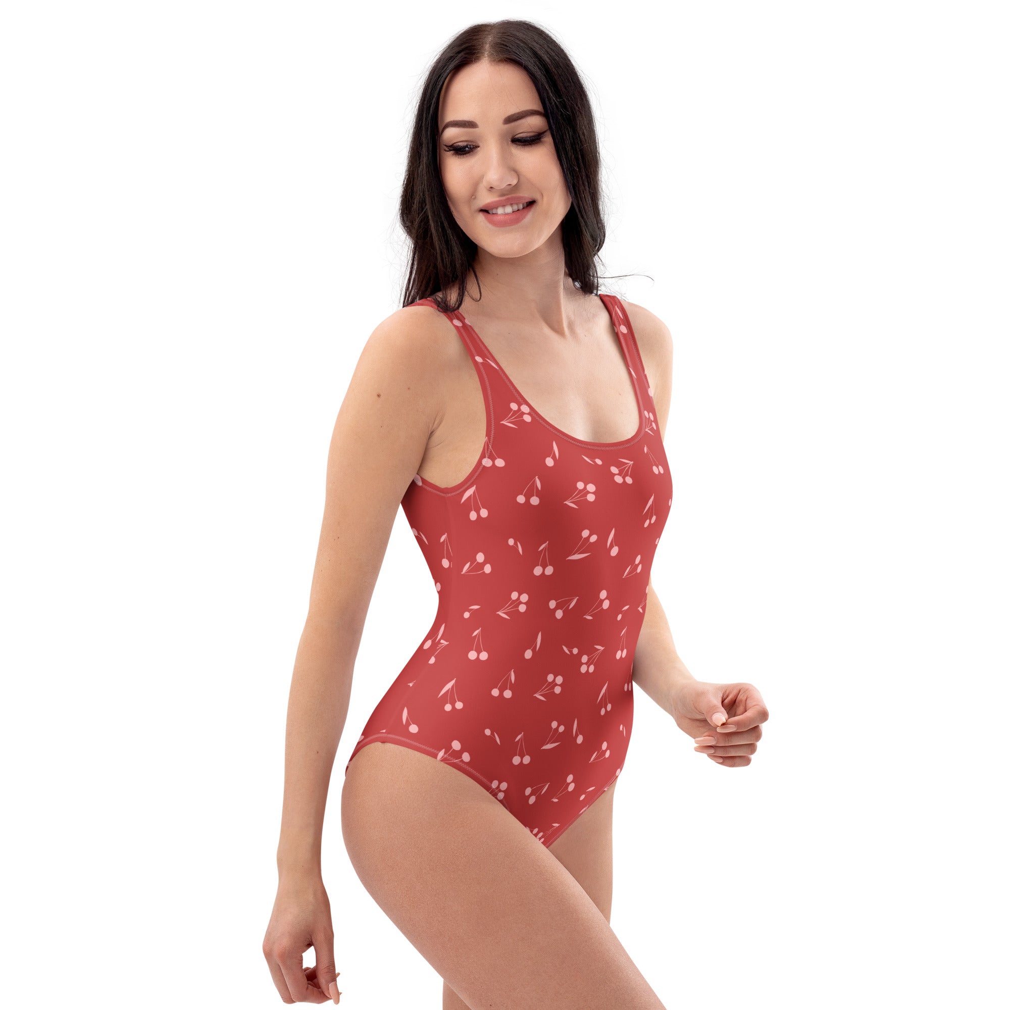 Women's Minimal Cherry Buttery Soft Swimsuit With UPF 50+