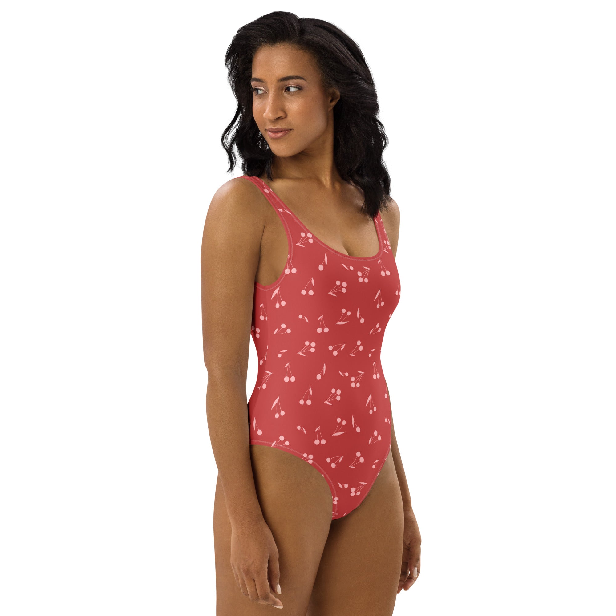 Women's Minimal Cherry Buttery Soft Swimsuit With UPF 50+