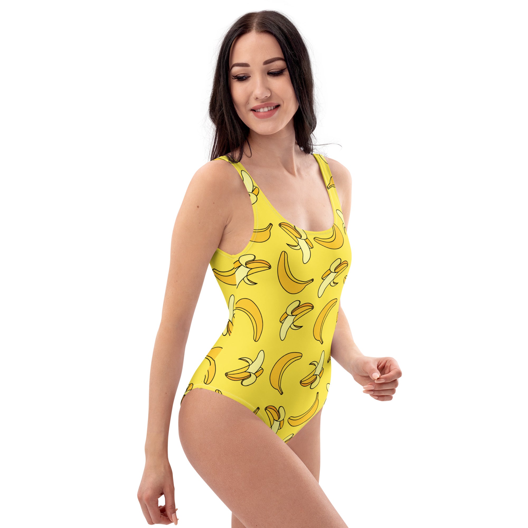 Women's Yellow Banana Buttery Soft Swimsuit With UPF 50+