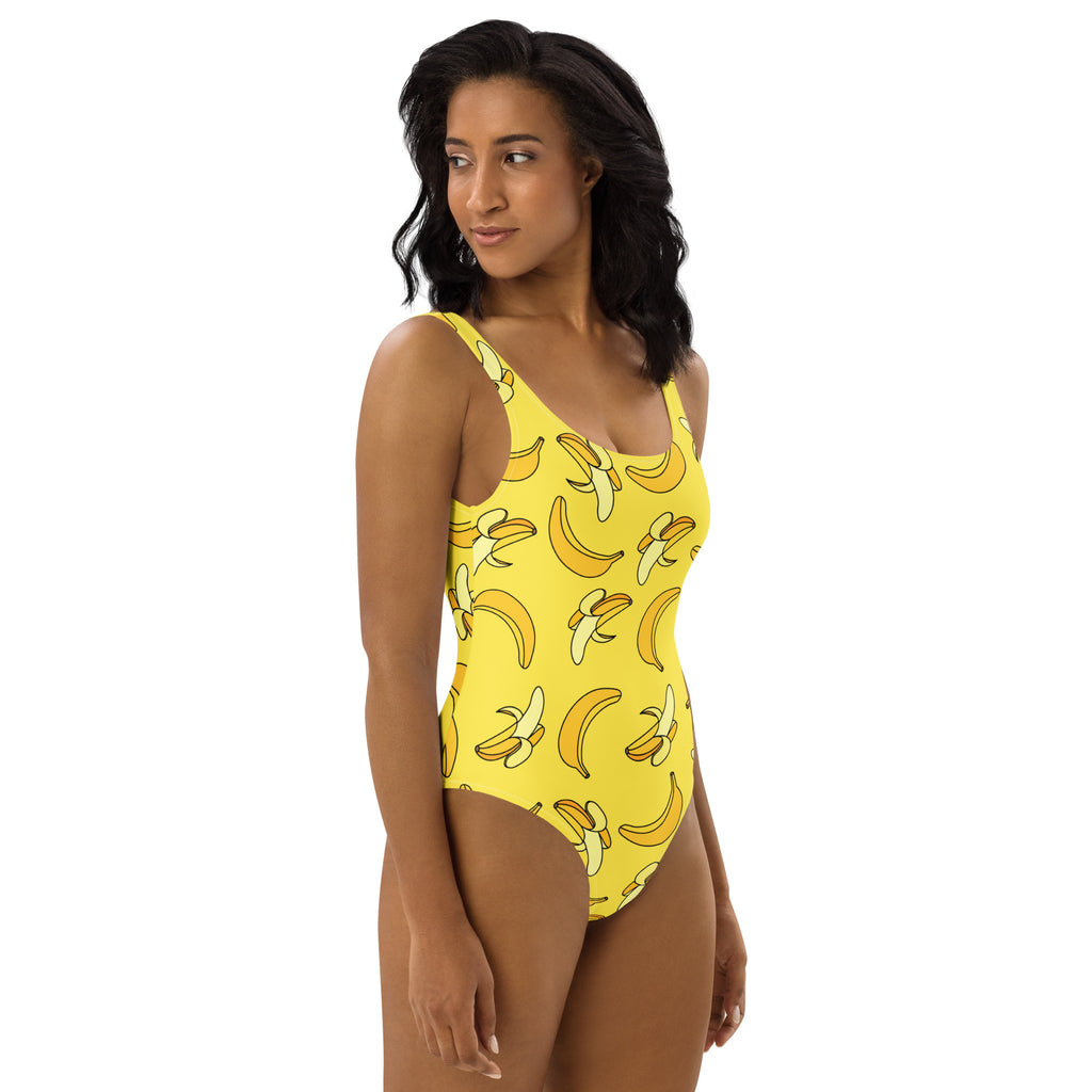 Women's Yellow Banana Buttery Soft Swimsuit With UPF 50+