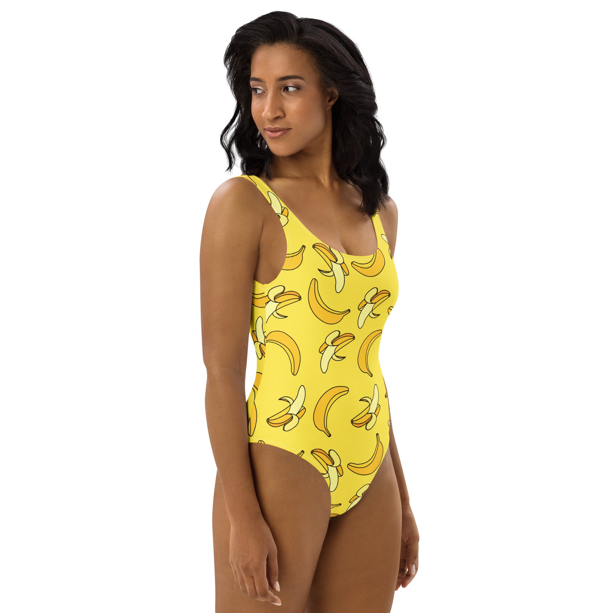 Women's Yellow Banana Buttery Soft Swimsuit With UPF 50+
