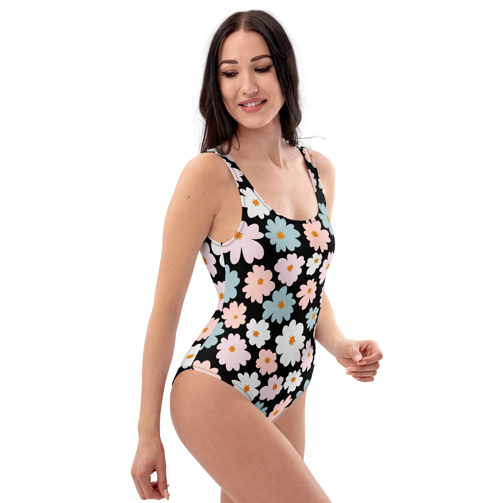 Women's Retro Floral Buttery Soft Swimsuit With UPF 50+