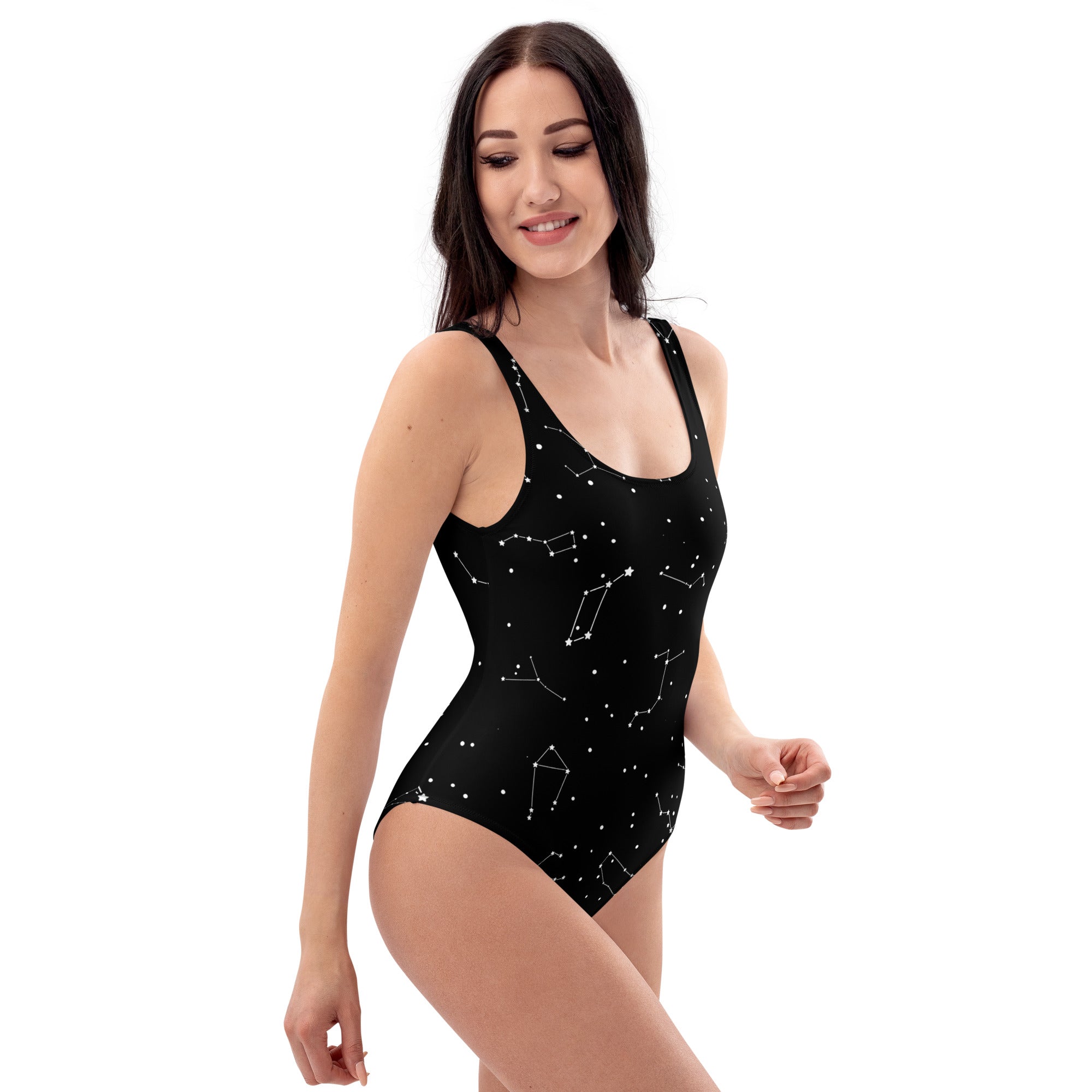 Women's Realistic Constellations Buttery Soft Swimsuit With UPF 50+