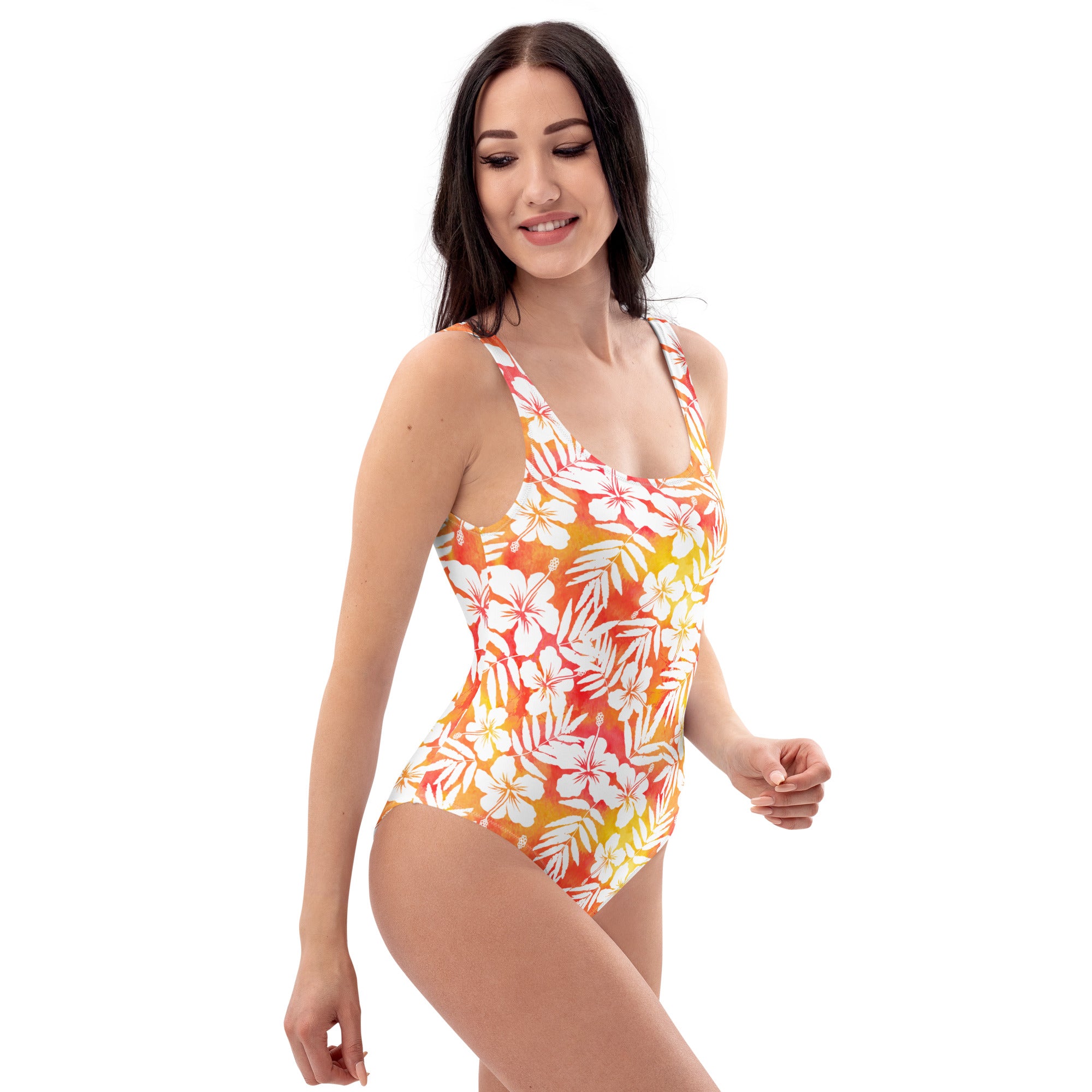 Women's Tropical Floral Buttery Soft Swimsuit With UPF 50+