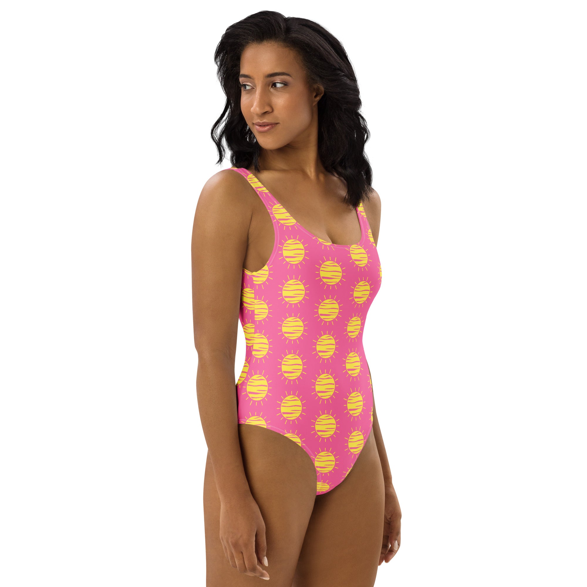 Women's Pink Sunshine Buttery Soft Swimsuit With UPF 50+