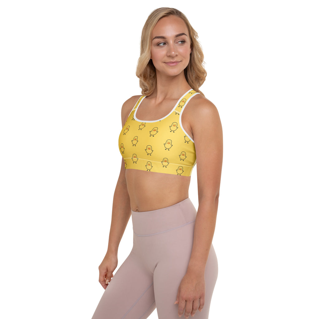 Women’s Rubber Duck Padded Sports Bra – Buttery Soft, Supportive & Quick-Dry