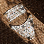 Women's Kawaii Cats Recycled Bandeau Bikini - Quick Drying Fabric With UPF 50+