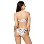 Women's Kawaii Cats Recycled Bandeau Bikini - Quick Drying Fabric With UPF 50+