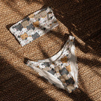 Women's Kawaii Cats Recycled Bandeau Bikini - Quick Drying Fabric With UPF 50+