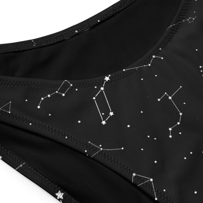 Women's Realistic Constellations Recycled Bandeau Bikini - Quick Drying Fabric With UPF 50+