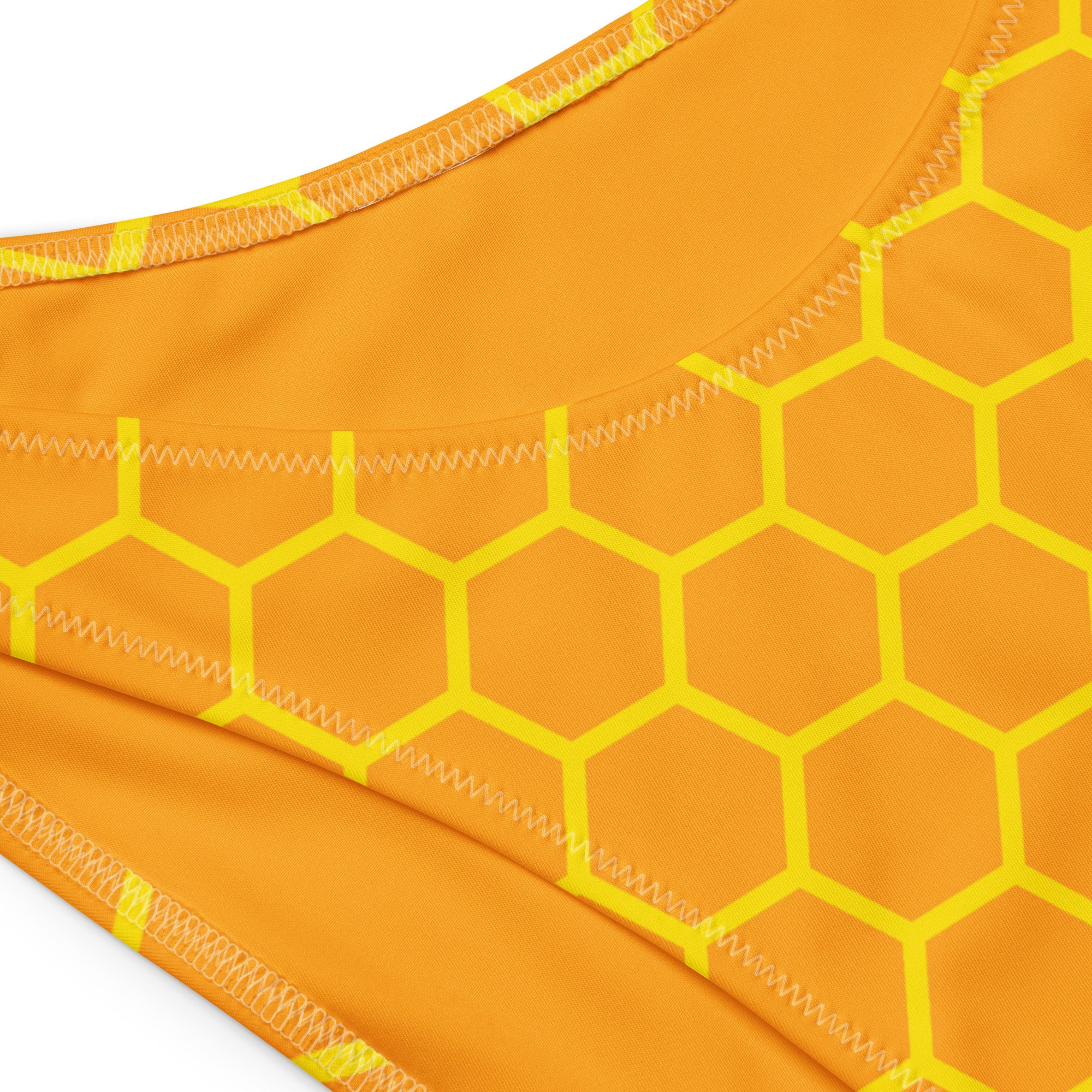 Women's Honeycomb Recycled Bandeau Bikini - Quick Drying Fabric With UPF 50+