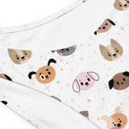 Women's Dog Face Recycled Bandeau Bikini - Quick Drying Fabric With UPF 50+