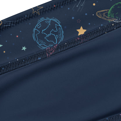 Women's Colorful Galaxy Space Recycled Bandeau Bikini - Quick Drying Fabric With UPF 50+
