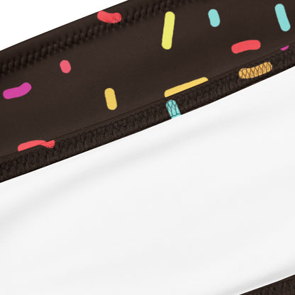 Women's Chocolate Ice Cream Cone Recycled Bandeau Bikini - Quick Drying Fabric With UPF 50+