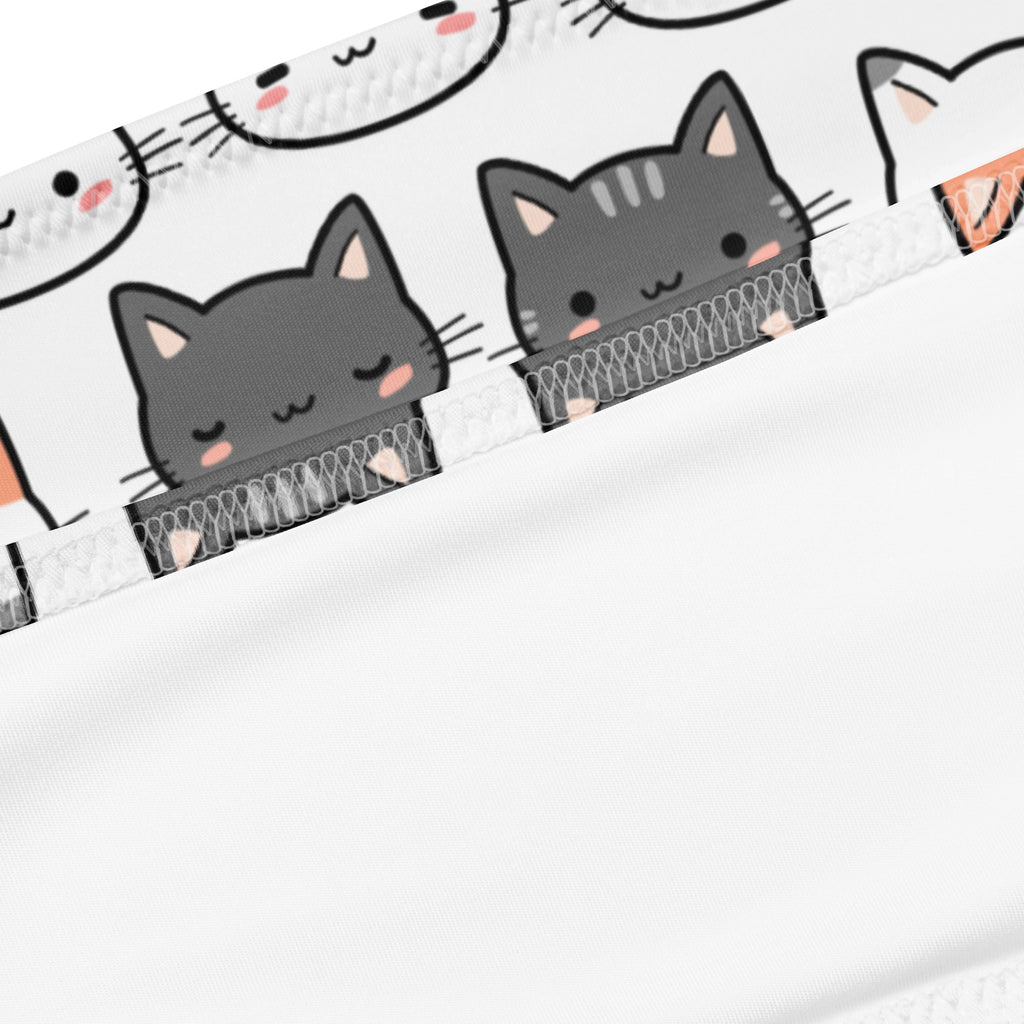 Women's Cat Recycled Bandeau Bikini - Quick Drying Fabric With UPF 50+