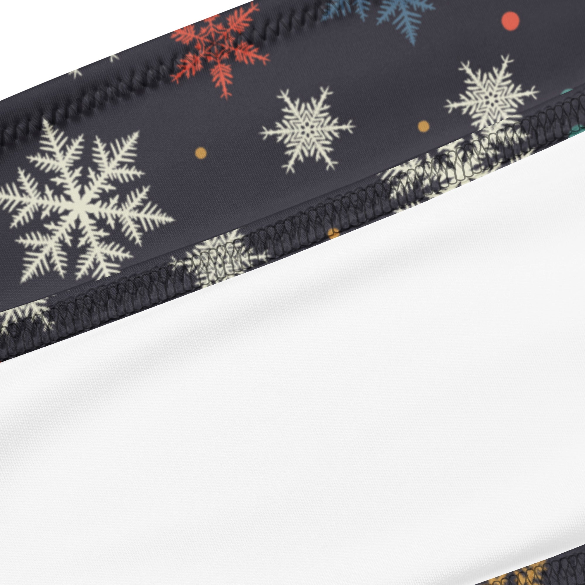 Women's Colorful Snowflakes Recycled Bandeau Bikini - Quick Drying Fabric With UPF 50+