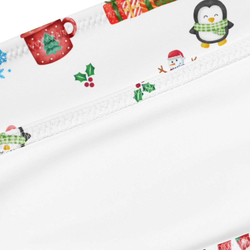 Women's Christmas Recycled Bandeau Bikini - Quick Drying Fabric With UPF 50+