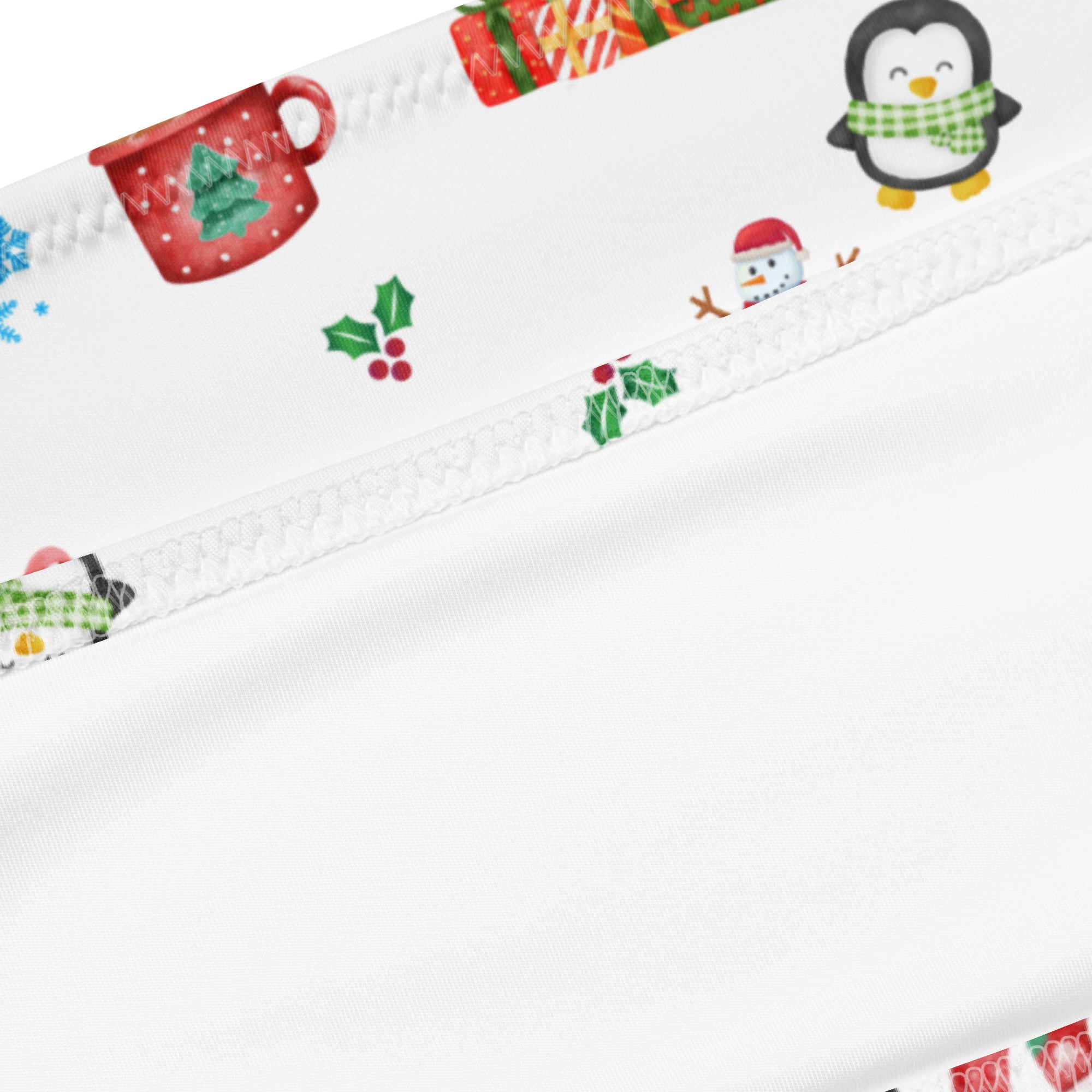 Women's Christmas Recycled Bandeau Bikini - Quick Drying Fabric With UPF 50+