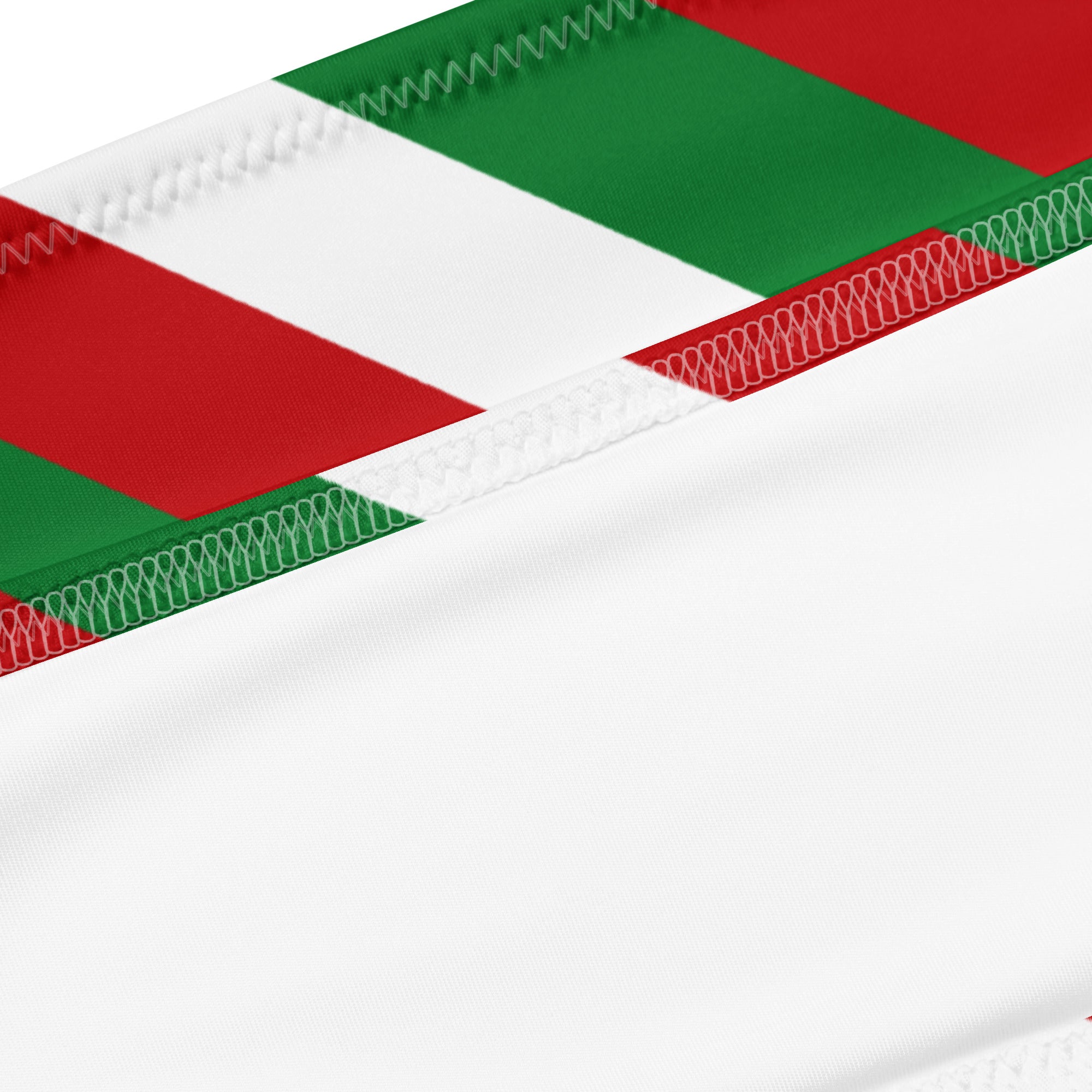 Women's Bold Candy Cane Stripe Recycled Bandeau Bikini - Quick Drying Fabric With UPF 50+