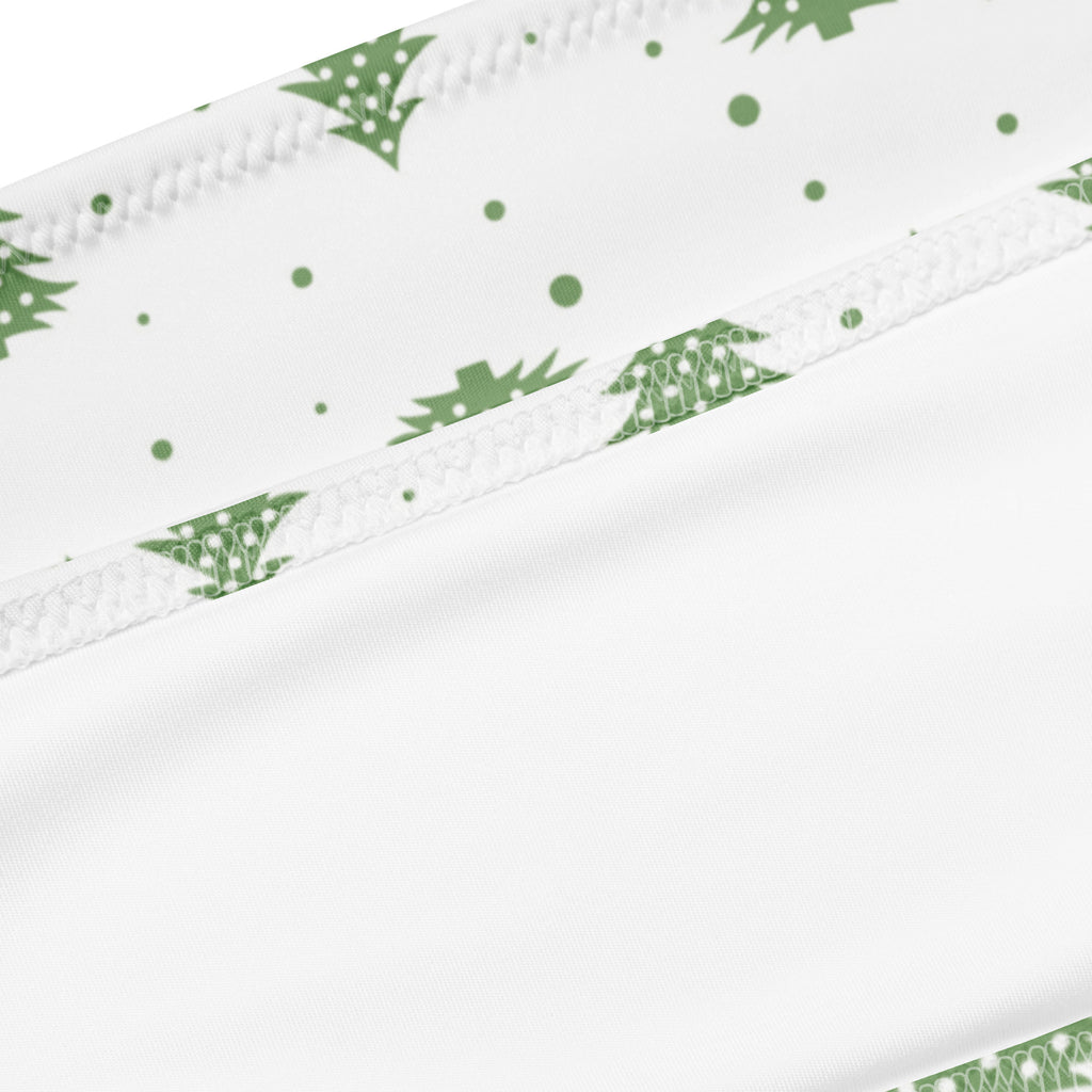 Women's Christmas Tree Recycled Bandeau Bikini - Quick Drying Fabric With UPF 50+